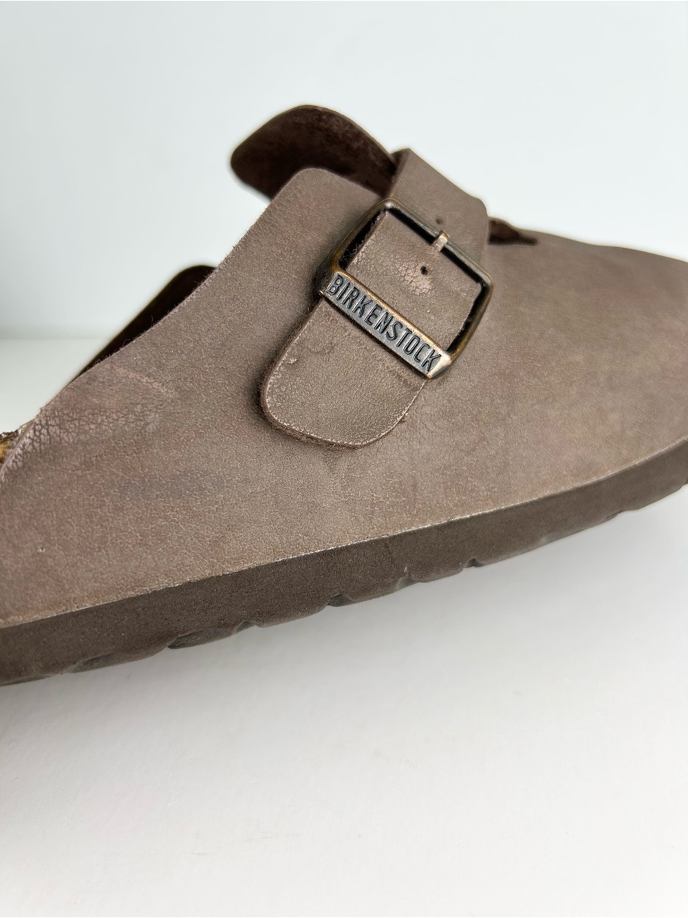 Birkenstock Boston Brown Birko-Flor Slides Mules Unisex Sandals EU 40 US L 9 - Picture 11 of 14